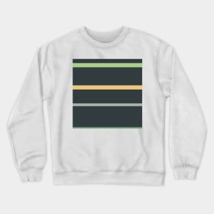 A perfect dough of Greyish, Onyx, Oxley, Laurel Green and Sand stripes. Crewneck Sweatshirt